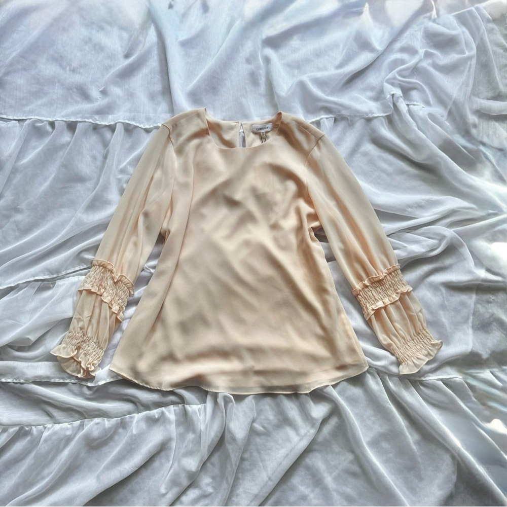 Calvin Klein Blouse with Ruffled Sleeves